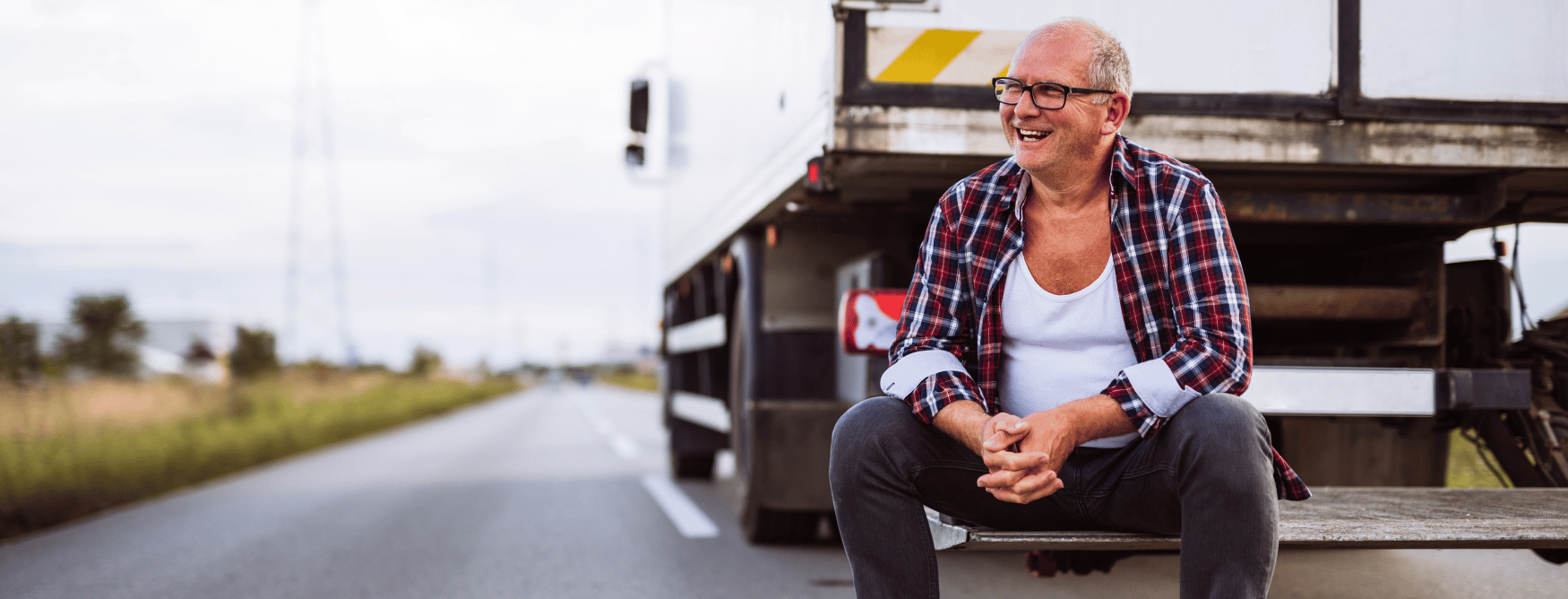 trucker smiling